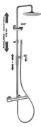 Paffoni - System prysznicowy z baterią termostatyczną BIRILLO, chrom błyszczący