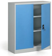 Metalowa szafa, demontowana, 2 półki, 950 x 1150 x 400 mm, niebieski