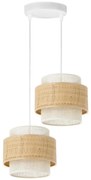 Żyrandol na lince BOHO 2xE27/60W/230V juta/kremowy