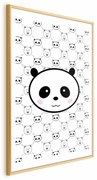 Plakat Pandy i niedźwiedzie 60x90 cm z ramą złotą z marginesem ARTGEIST B