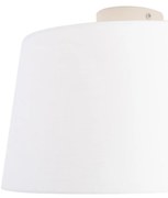 Lampa sufitowa z abażurem z lnu biała 35 cm - Combi WhiteWiejski/ Rustykalny / Vintage Oswietlenie wewnetrzne