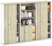 Zestaw szaf MIRELLI, Typ IX - biały/dąb sonoma