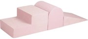 Piankowy 3-elementowy Zestaw, Plac Zabaw Dla Dziecka, Welurowy, Pudroworóżowy - Meowbaby®