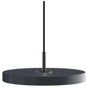 Antracytowa lampa wisząca LED z metalowym kloszem ø 31 cm Asteria Mini – UMAGE