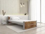 Łóżko IKAROS DOUBLE 90 x 200 cm, dąb artisan/szary Stelaż: Bez stelaża, Materac: Bez materaca