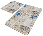 Beżowe dywaniki łazienkowe zestaw 2 szt. 60x100 cm – Mila Home