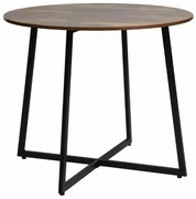 Okrągły stół jadalniany LUNA 90 cm, rustykalnie brązowy