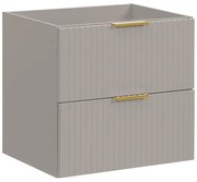 Szafka pod umywalkę wisząca ryflowana - Beżowy - szer. 60 cm - ZEVARA