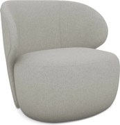 Jasnoszary fotel Kama – Makamii