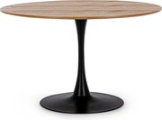 Stół dębowy czarna podstawa okrągły 120×75 cm - BLOOM