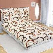Bellatex Pościel z kory Wachlarze brązowy, beżowy,140 x 200 cm, 70 x 90 cm