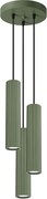 Lampa Wisząca Minimalistyczny Karbon, Aluminium - 3 Źródło - L.19.5 X H.108 Cm - Zielony Oliwkowy