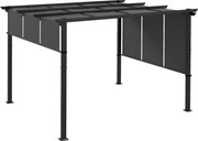 Outsunny Markiza na pergolę, odporna na warunki pogodowe, zestaw montażowy w komplecie, 3 x 3,5 m, Ciemnoszary