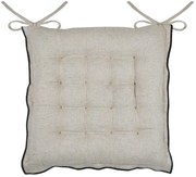 Pikowana poduszka na krzesło, wiązanie, ALINE, 38 x 38 cm