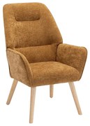 Fotel tapicerowany camelowy - OSIMO