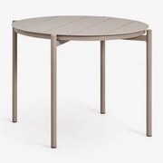 Okrągły Stół Ogrodowy Ø110 Cm Z Aluminium Elton Moka Brown - Sklum