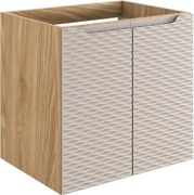 Szafka pod umywalkę OCEAN BEIGE 82-60-2D 60cm dąb olejowany/beżowa COMAD