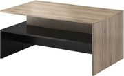 Stolik kawowy BAROS 100x60 dąb san remo jasny/czarny HELVETIA