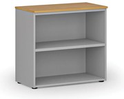 Regał biurowy PRIMO GRAY, 800 x 420 x 740 mm, szary/buk