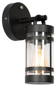 Lampa ścienna zewnętrzna czarna IP44 z czujnikiem zmierzchu - Ruben