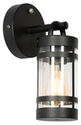 Zewnetrzna Kinkiet / Lampa scienna zewnętrzny czarny IP44 z czujnikiem światło-ciemność - RubenPrzemysłowy Oswietlenie zewnetrzne