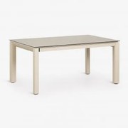 Rozkładany Prostokątny Stół Ogrodowy Z Ceramicznego Szkła Sylvara 160-220x100 Cm - Sklum