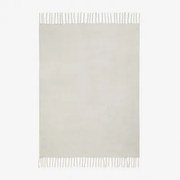 Koc 150x130 Cm Z Frędzlami Dorota Biała - Sklum