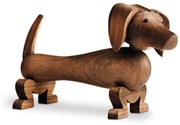 Figurka z litego drewna orzechowego Kay Bojesen Denmark Dog