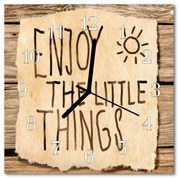 Zegar ścienny kwadrat Cieszy się