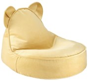 Żółty aksamitny dziecięcy worek do siedzenia Bear – Wigiwama