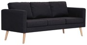 Trzyosobowa czarna kanapa C5-R42