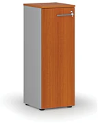 Szafa biurowa niska z drzwiami PRIMO GRAY, 1087 x 400 x 420 mm, szary/wiśnia