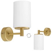 Nowoczesny złoty kinkiet z kloszem KR-K1