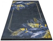 Czarny nowoczesny dywan w piórka L0-H75