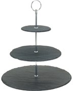 Kamienna patera na ciasta i przekąski, 3 poziomy