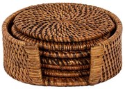 Brązowe rattanowe podkładki zestaw 6 szt. – Tiseco Home Studio