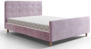 Łóżko welurowe w kolorze brudnego różu 5 rozmiarów Z8-E65