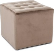 Pufa LORI VELVET ciemnobeżowa
