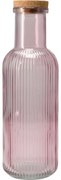 Butelka do picia z korkiem, różowy, 1 l