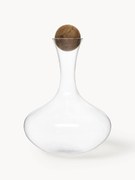 Dekanter ze szkła dmuchanego z drewnianą pokrywką Eden, 2 l