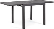Antracytowy aluminiowy stół rozkładany 83x80 cm - 166x80 cm - PELAGIUS