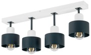 Antracytowo-biała lampa sufitowa, czteropunktowy spot DAN60x7WE z drew