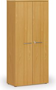 Szafa biurowa z drzwiami PRIMO WOOD, 800 x 420 x 1781 mm, buk