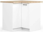 Biała narożna szafka kuchenna z blatem P5-S80