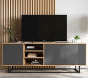 Szafka RTV NILA 1 150 dąb wotan/grafit mat