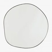 Nieregularne Lustro Ścienne 60x60 Cm Rasmus Czarna - Sklum