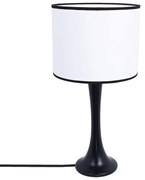 Czarna drewniana lampka nocna z abażurem - S222 Z0-C20