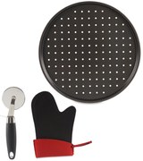 Zestaw do pizzy: blaszka Ø 32 cm, nożyk do pizzy i rękawica