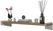Skandynawska półka ścienna biały + dąb artisan D2-B87