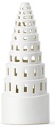 Biały ceramiczny świecznik świąteczny Kähler Design Lighthouse, ø 9 cm